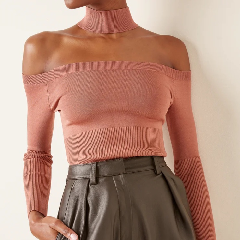 NWOT simkhai Lila ribbed sweater - L